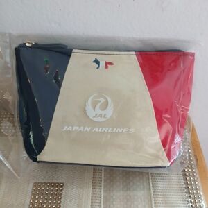 Maison Kitsune JAL Business Class Amenity Kit Canvas Bag Accessory Pouch